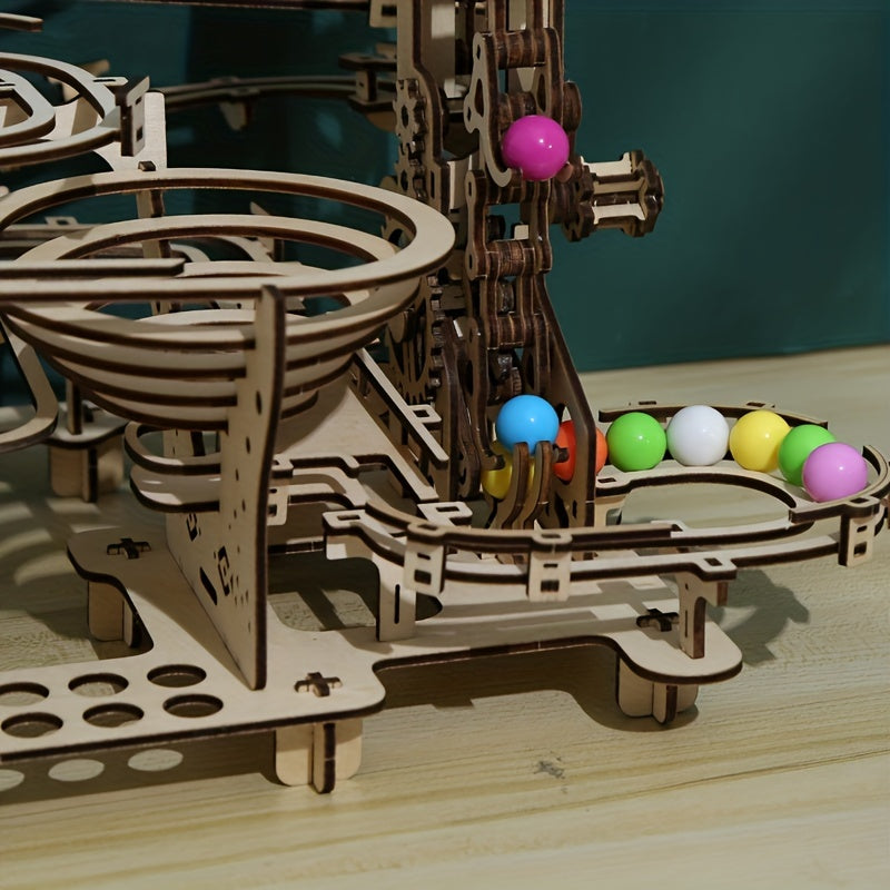 Time and Space Tunnel Rolling Ball 3D Stereo Wooden Puzzle Educational Toy