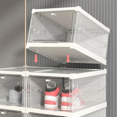6pcs Foldable Shoe Storage Box Portable Stackable Shelf for Closet Bed