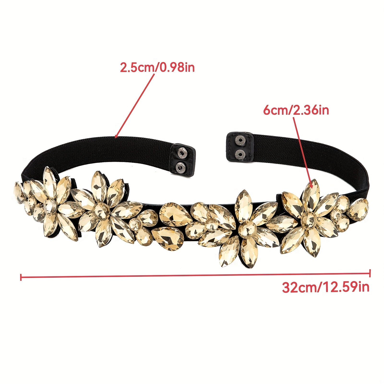 Vintage Crystal Waist Belt for Women Party Prom Wedding