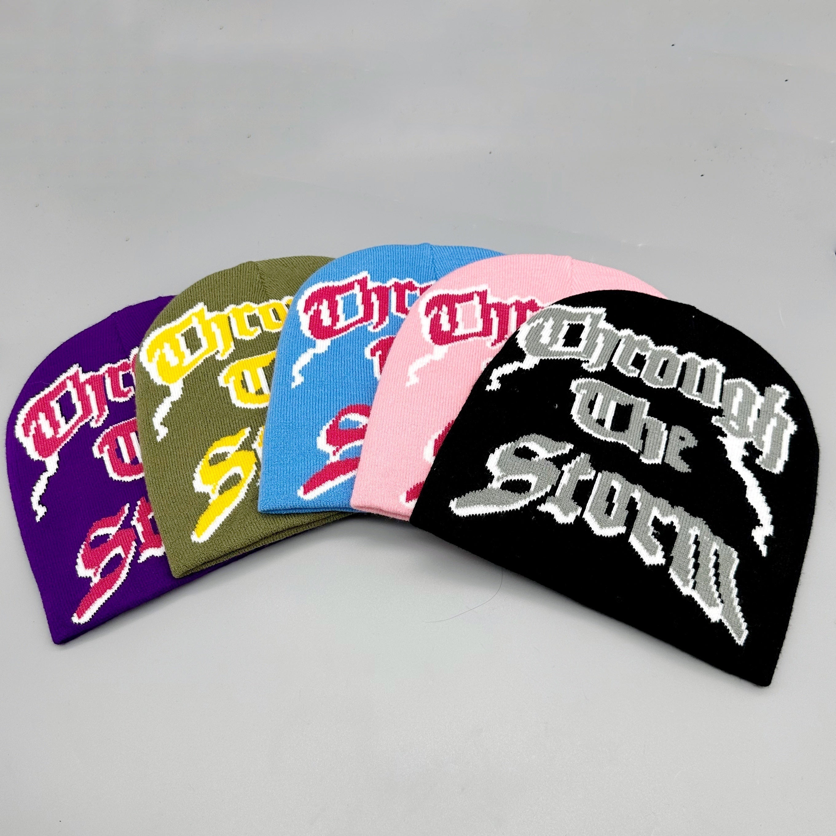 Y2K Letter Jacquard Unisex Beanie Hip Hop Candy Knitted Hat