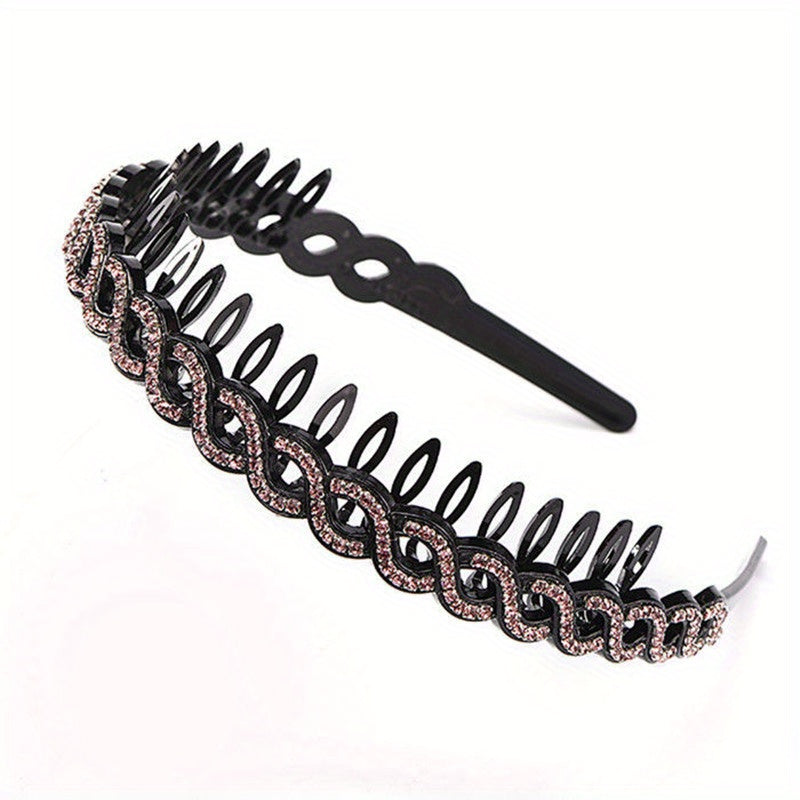 Red Waves Hair Band Anti-Slip Face Washing Hair Clip
