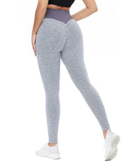 Textured High Waisted Sports Leggings