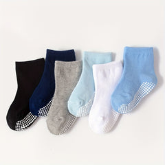 6Pairs Baby Non slip Floor Socks For Toddler Kids Boys Indoor Activities