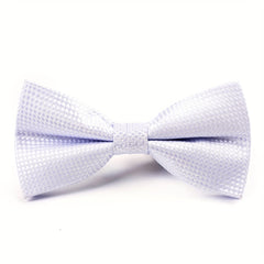 Polyester Jacquard Bow Tie Solid Plain Bow Tie For Men Groom