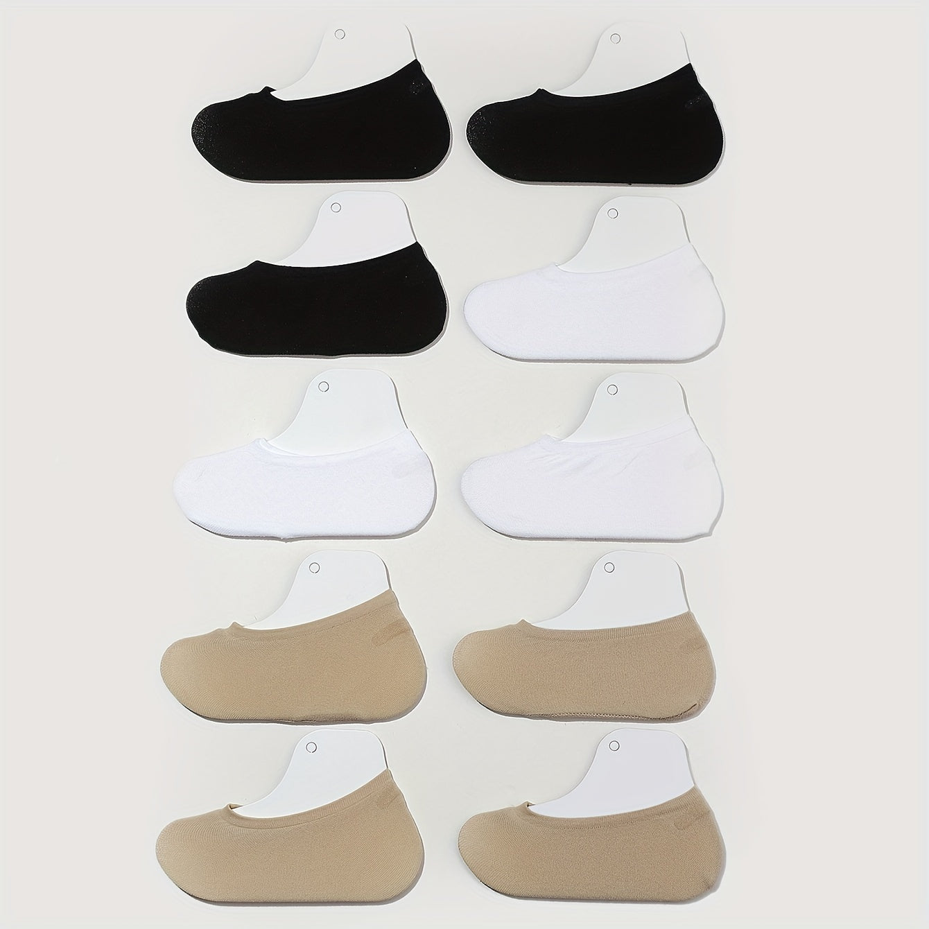 10pairs Girls Ultra Thin Nylon Blend Boat Socks
