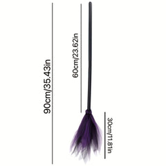 Halloween Broom Detachable Props Ghost Party Decoration Supplies