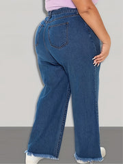 Butterfly Print Wide Leg Jeans