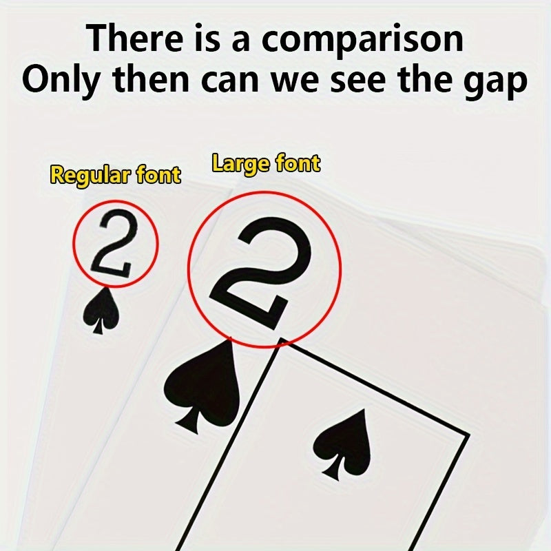 2pcs Large Font Playing Cards Large Font Poker Cards