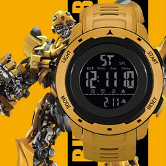 Outdoor Sports Electronic Watch With Date Week Chronograph Stopwatch