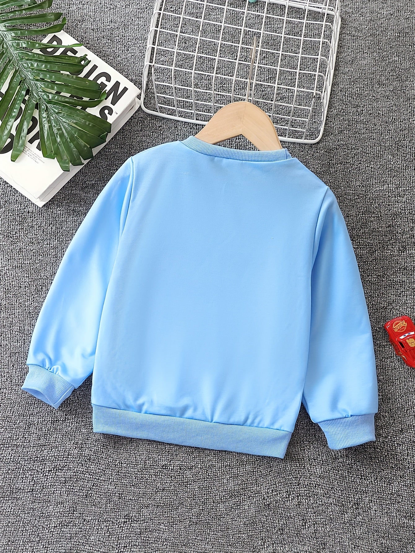 Excavator Print Kid's Sweatshirt Crew Neck Pullover