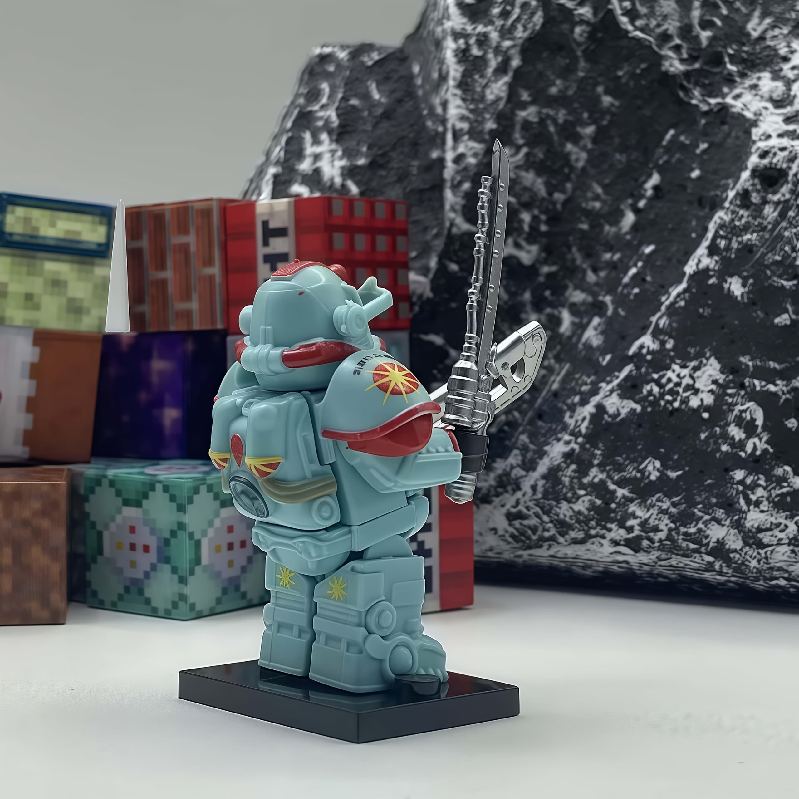 Mecha Power Dual Blade Model with Weapons and Armor
