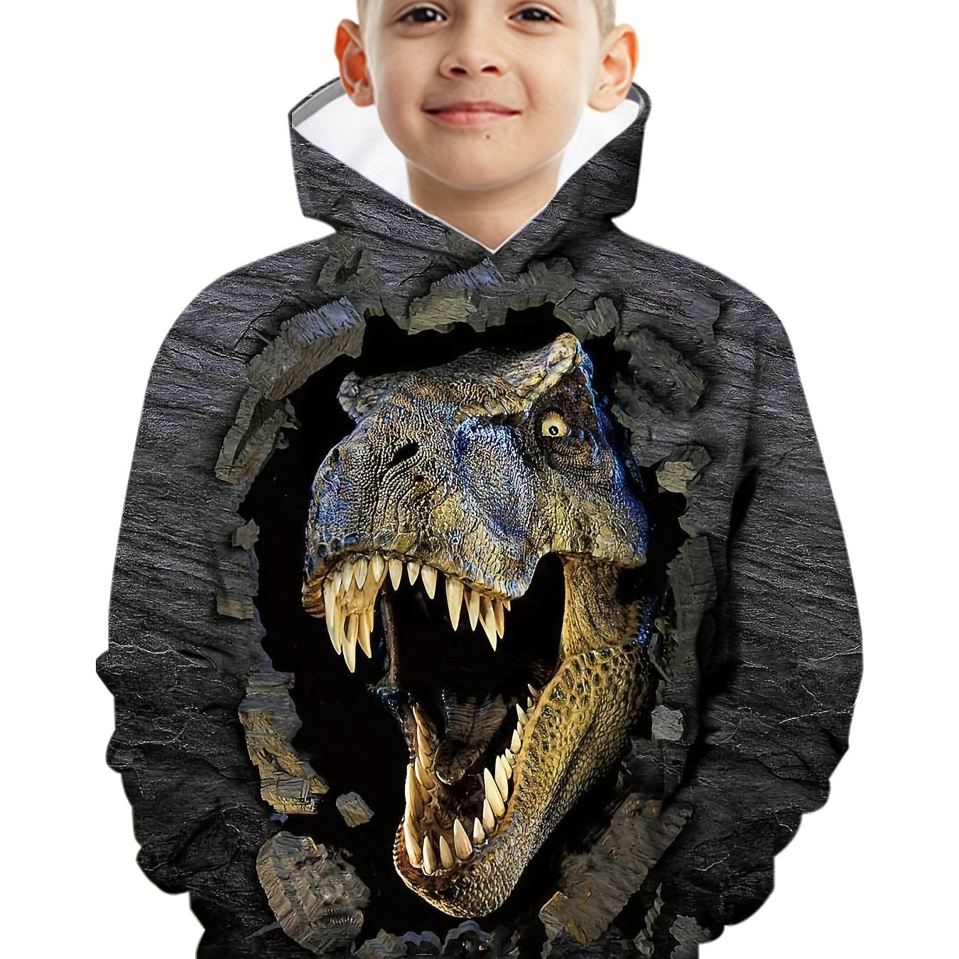 3D Dinosaur Kid's Hoodie Long Sleeve Top Boy's Clothes