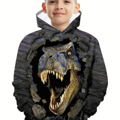 3D Dinosaur Kid's Hoodie Long Sleeve Top Boy's Clothes