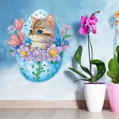 Cat Pattern Diamond Painting Pendant Kit