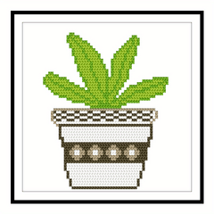 DIY Plant Cross Stitch Kit for Home Decoration