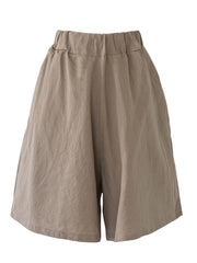 High Rise Straight Leg Stretch Basic Shorts