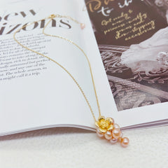 Grape & Pearl Necklace Ideal for Girlfriend