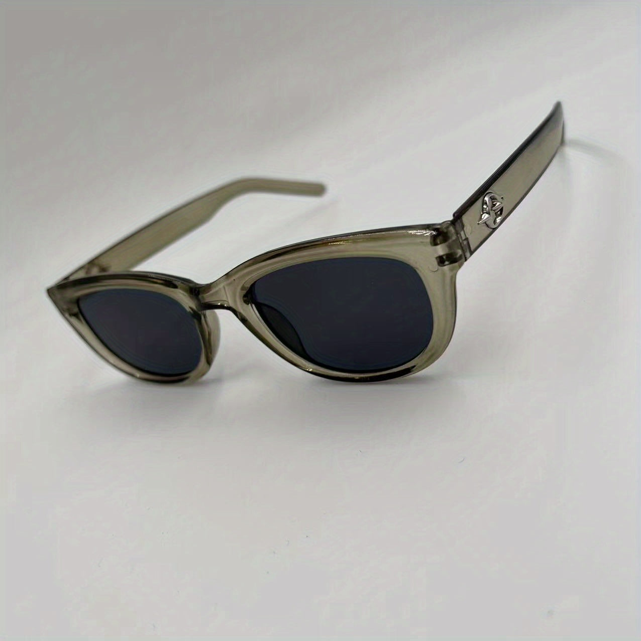 Y2K Square Jelly Sunglasses Metal Planet Decor UV400