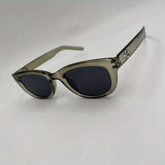 Y2K Square Jelly Sunglasses Metal Planet Decor UV400