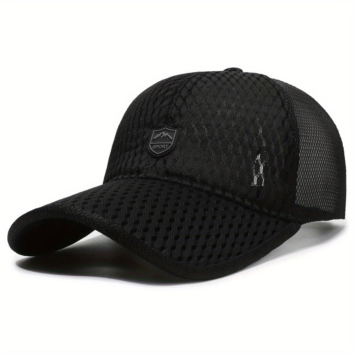 Men's Baseball Cap Long Brim Sun Hat Mesh Breathable Fishing Cap