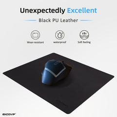 EXCOVIP Small Leather Mouse Pad Waterproof Non-Slip Mat