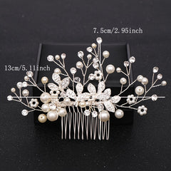 Rose Golden Hair Comb Wedding Hair Comb Bridal Hair Accessories