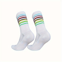 Striped Cycling Socks Men Women Outdoor Sports Running Socks