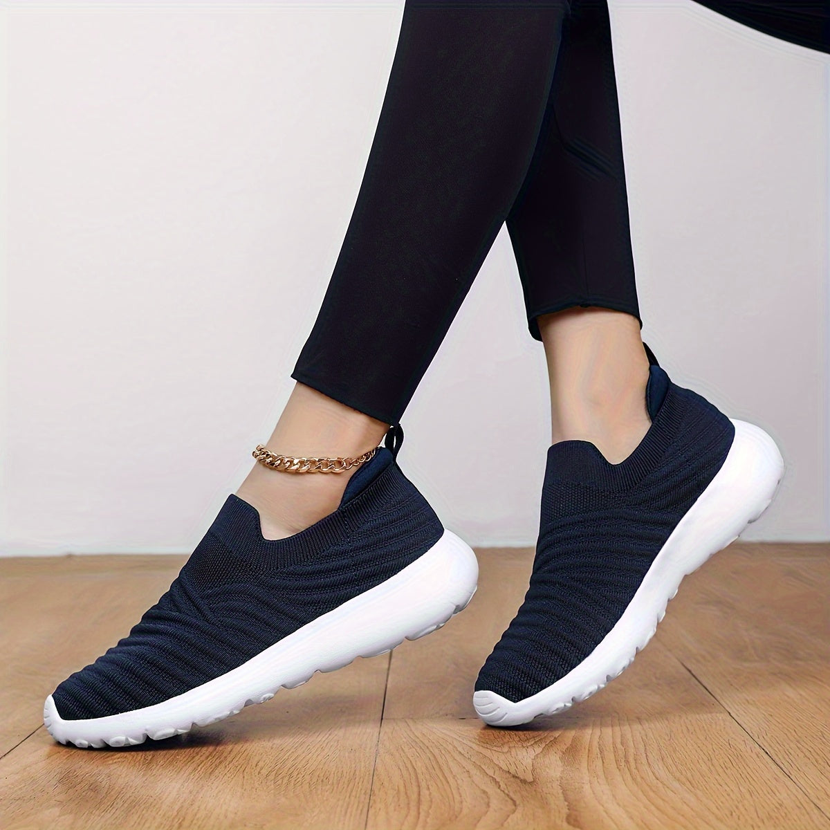 Knit Textured Walking Shoes for Women