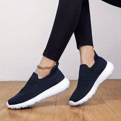Knit Textured Walking Shoes for Women