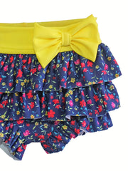 Summer Swimsuit Set Baby Girls 2pcs Camisole Top & Bowknot Shorts