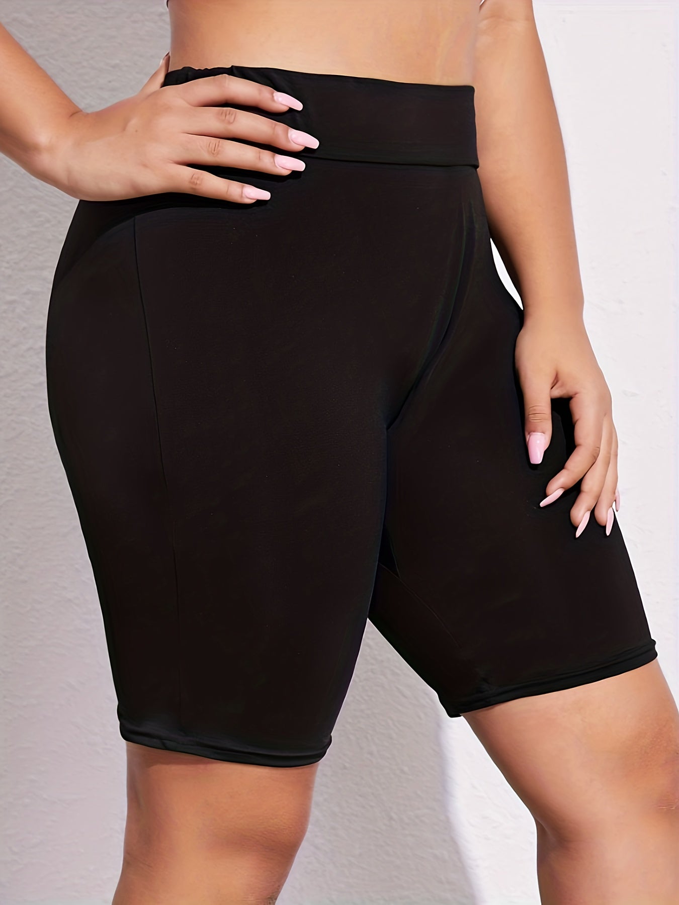 Women's Plus High Rise Skinny Shorts