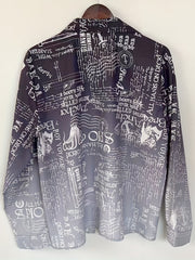 Ombre Geometric Print Casual Blouse