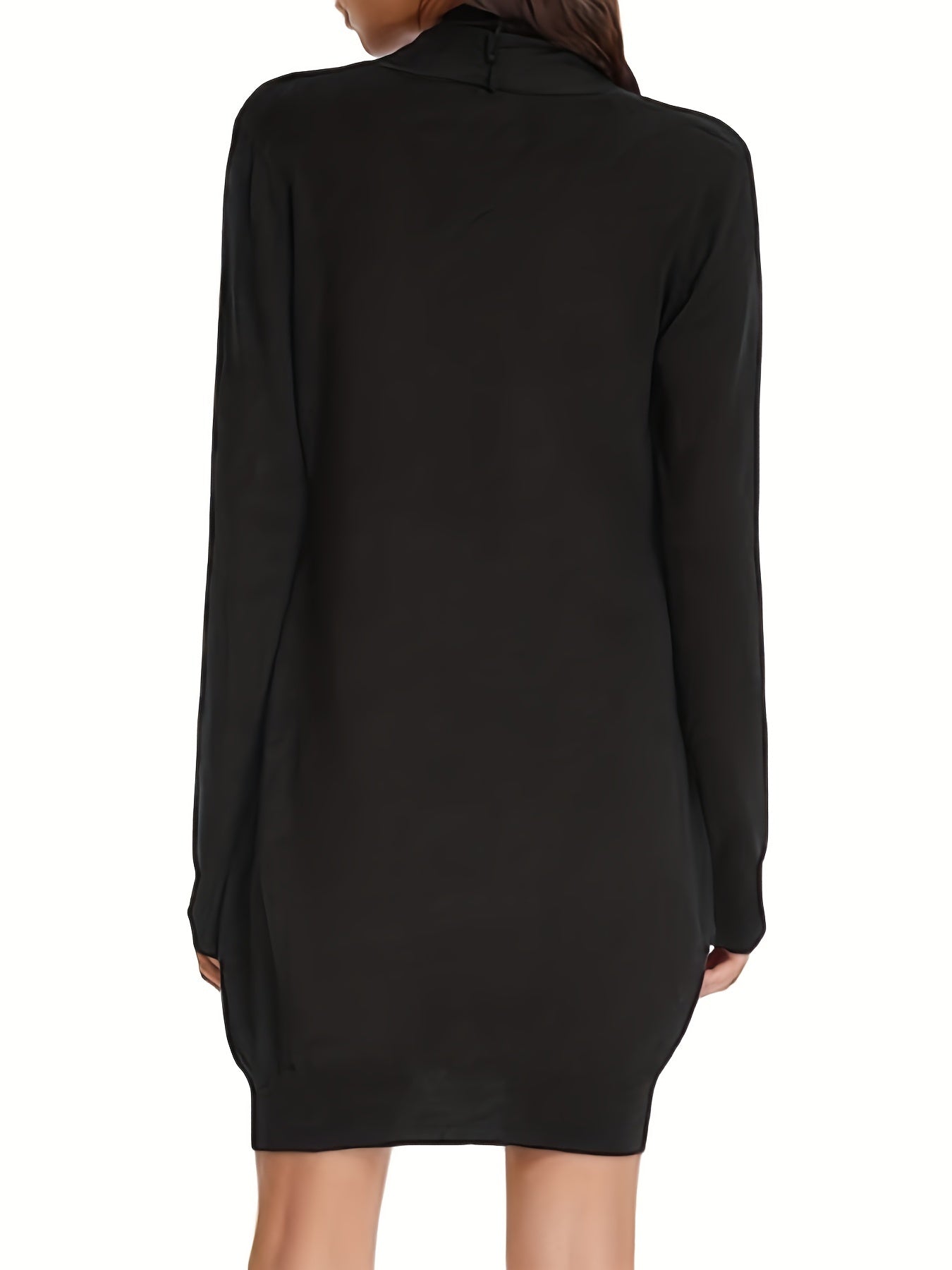Solid Long Sleeve Open Front Cardigan With Pockets