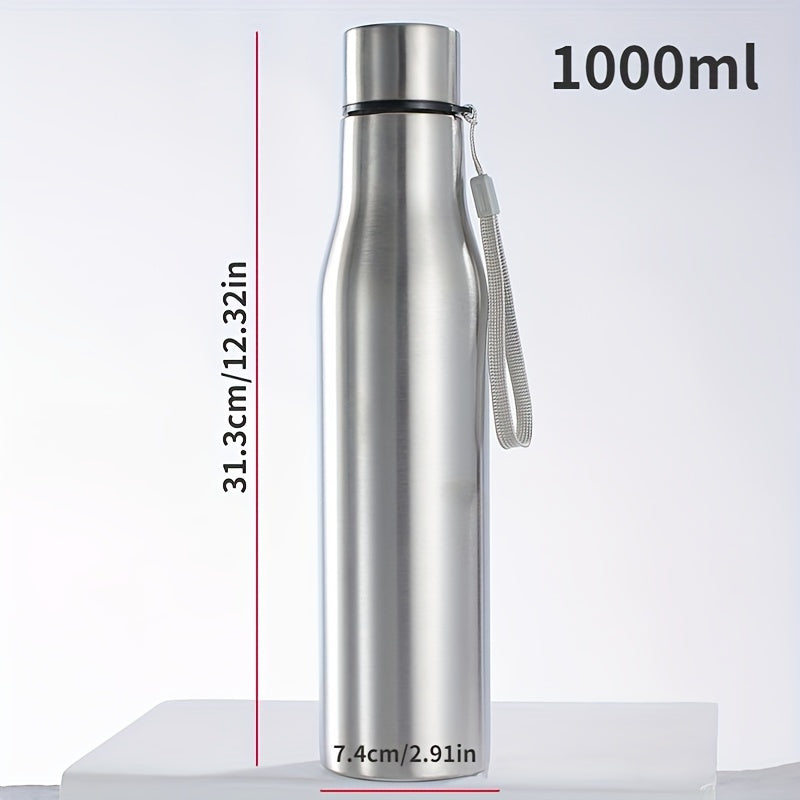 750ml 1000ml Leakproof Sports Water Bottle Stainless Steel Cup Handle
