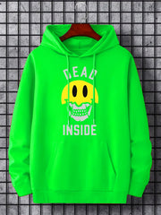 Men's Dead Inside Print Hoodie Casual Drawstring Hoodie