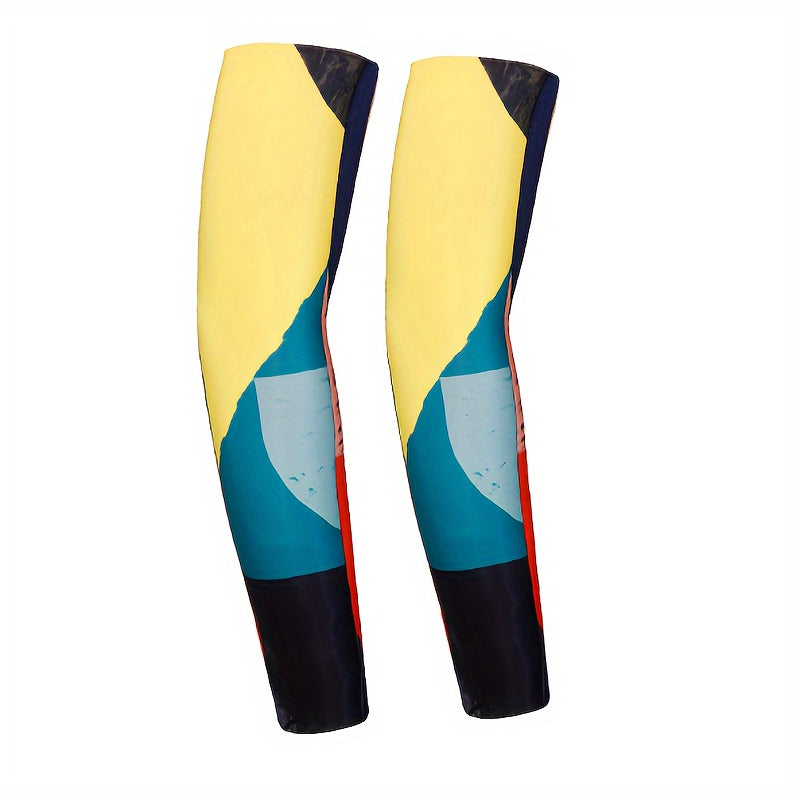 Men's UV Protection Arm Sleeves Printed Armguard