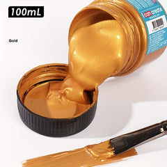 Metallic Acrylic Paint 100ml 3 38oz Bottles Rich Pigments Non Toxic Paint