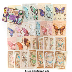 60pcs Retro Box Message Notepad Journal Collage Paper Dreams & Fantasy Series