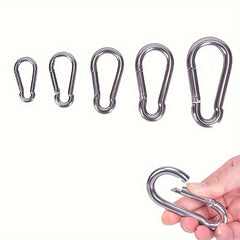 304 Stainless Steel Spring Carabiner Snap Hook Keychain