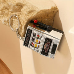 Fruit Game Machine Key Chain Fun Quiz Car Key Pendant Father's Gift