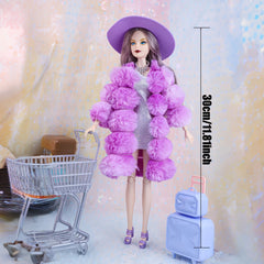 Elegant Evening Dress Overcoat Doll Costume for 11.81inch Dolls