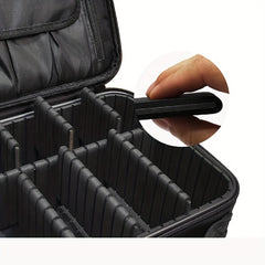 Travel Makeup Train Case with Adjustable Dividers
