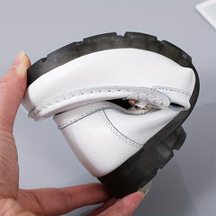 Women's Rhinestone Buckle Flat Loafers Slip On Shoes