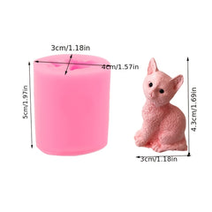 3D Cat Candle Silicone Mold DIY Fondant Cake Decorating Tools