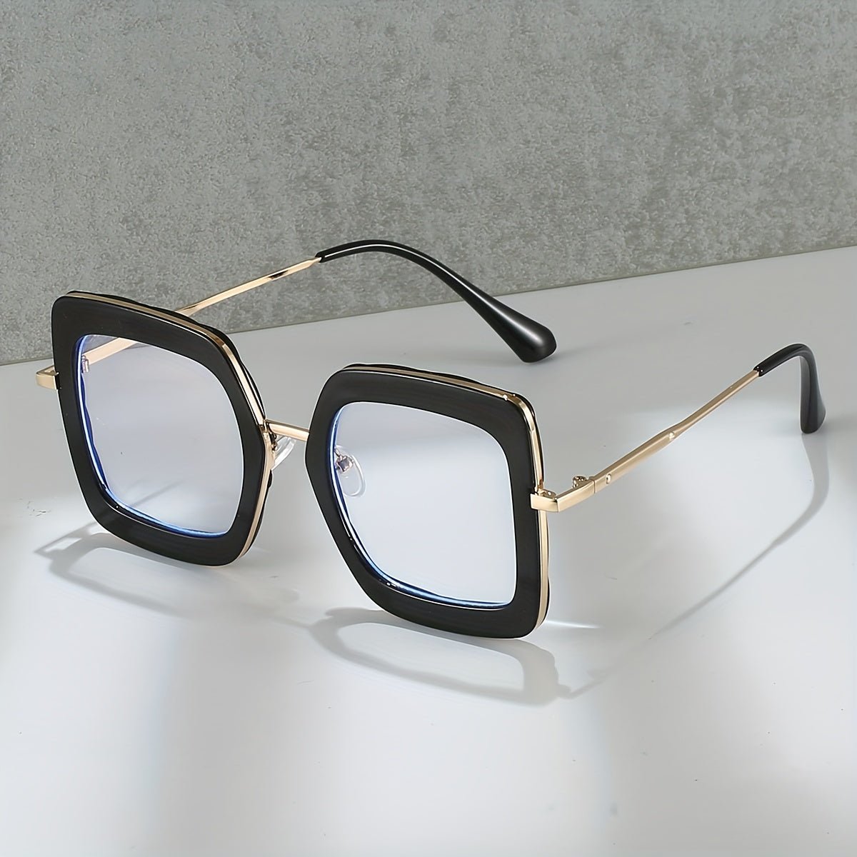 Clear Lens Glasses TR90 Square Frame Anti Light Party Glasses