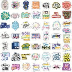 100pcs Positive Stickers Waterproof Vinyl Decals for Laptops Water Bottles