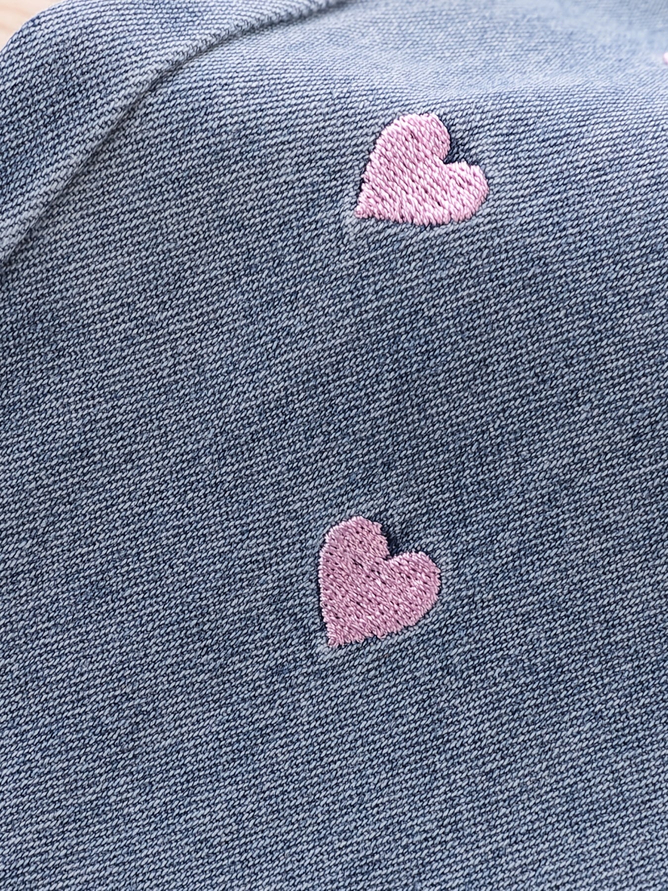 Girls Heart Denim Jeans with Elastic Waist