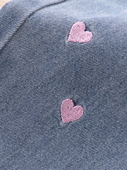Girls Heart Denim Jeans with Elastic Waist