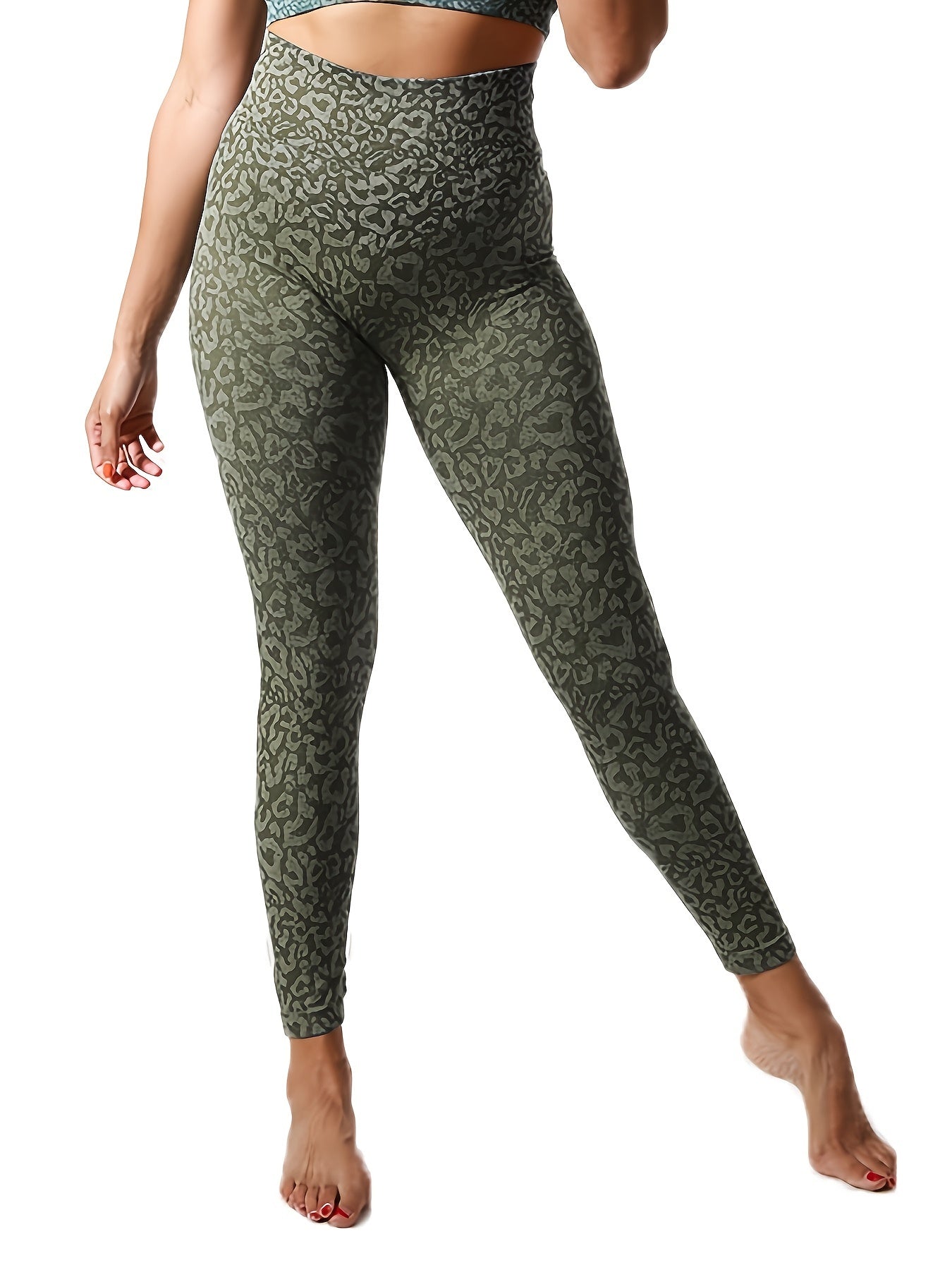 Leopard Print Quick Dry Butt Lift Yoga Pants