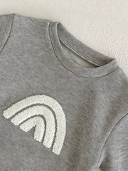 Kids Rainbow Printed Sweatshirt Long Sleeve Pullover Tops